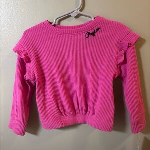 NWT Cat & Jack Hand Embroidered “Peyton” Pink Long Sleeve Shirt Size 18M